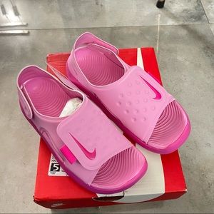 Pink barbie color nike sandals for kids
